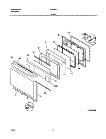 09 - Door parts for Frigidaire Range FEF366ABD from AppliancePartsPros.com