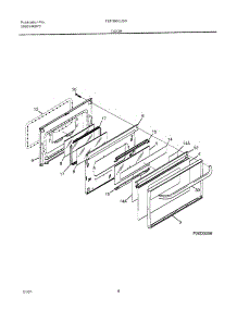 05 - Door parts for Frigidaire Range FEF366CJSA from AppliancePartsPros.com