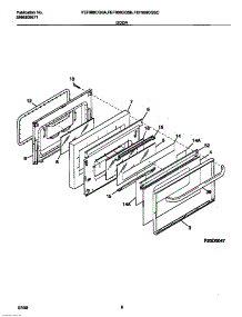 05 - Door parts for Frigidaire Range FEF366CGSB from AppliancePartsPros.com