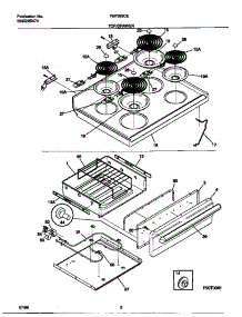 04 - Top / Drawer parts for Frigidaire Range FEF366CESA from AppliancePartsPros.com