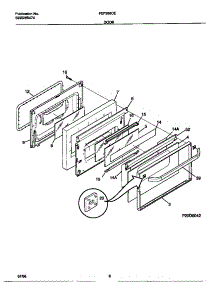 05 - Door parts for Frigidaire Range FEF366CESA from AppliancePartsPros.com