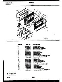 05 - Door Parts parts for Frigidaire Range FEF367CABA from AppliancePartsPros.com
