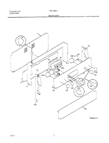 03 - Backguard parts for Frigidaire Range FEF368CJTC from AppliancePartsPros.com