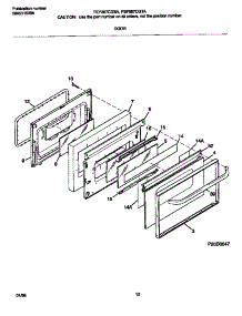 05 - Door parts for Frigidaire Range FEF367CGSA from AppliancePartsPros.com