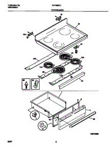 04 - Top / Drawer parts for Frigidaire Range FEF368CCSG from AppliancePartsPros.com