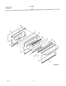 09 - Door parts for Frigidaire Range FEF368CJTC from AppliancePartsPros.com