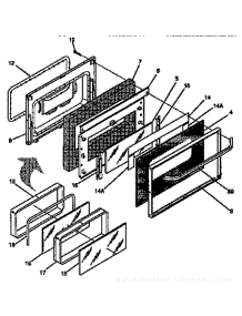 Door parts for Frigidaire Range FEF367CA from AppliancePartsPros.com