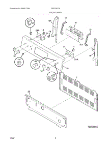 03 - Backguard parts for Frigidaire Range FEF375GCA from AppliancePartsPros.com