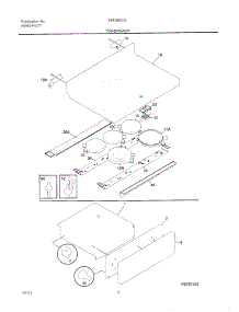 07 - Top / Drawer parts for Frigidaire Range FEF369CGSE from AppliancePartsPros.com