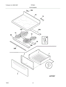 07 - Top / Drawer parts for Frigidaire Range FEF366CSG from AppliancePartsPros.com