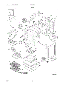 05 - Body parts for Frigidaire Range FEF368GBA from AppliancePartsPros.com