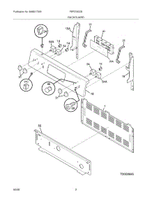 03 - Backguard parts for Frigidaire Range FEF375GCB from AppliancePartsPros.com