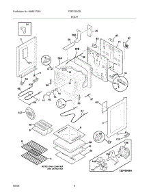 05 - Body parts for Frigidaire Range FEF375GCB from AppliancePartsPros.com