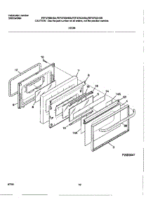 11 - Door parts for Frigidaire Range FEF375CHSA from AppliancePartsPros.com