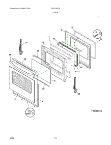 09 - Door parts for Frigidaire Range FEF375GCB from AppliancePartsPros.com