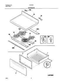 07 - Top / Drawer parts for Frigidaire Range FEF376AQG from AppliancePartsPros.com