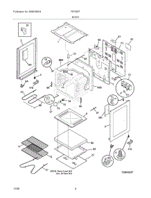 05 - Body parts for Frigidaire Range FEF352FUB from AppliancePartsPros.com