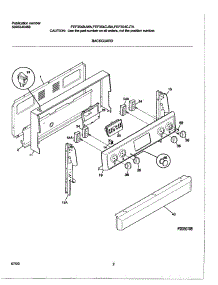 03 - Backguard parts for Frigidaire Range FEF354BJWA from AppliancePartsPros.com