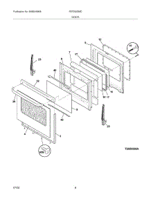 09 - Door parts for Frigidaire Range FEF352GMD from AppliancePartsPros.com