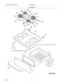 07 - Top / Drawer parts for Frigidaire Range FEF352GMG from AppliancePartsPros.com
