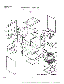 05 - Body parts for Frigidaire Range FEF354BJWA from AppliancePartsPros.com