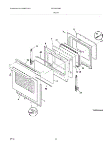09 - Door parts for Frigidaire Range FEF352GMG from AppliancePartsPros.com