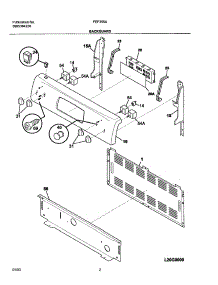 03 - Backguard parts for Frigidaire Range FEF355AWF from AppliancePartsPros.com