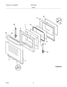 09 - Door parts for Frigidaire Range FEF354GBE from AppliancePartsPros.com