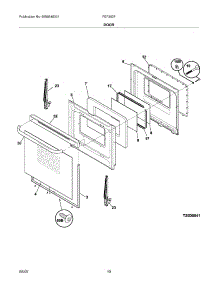 09 - Door parts for Frigidaire Range FEF352FBE from AppliancePartsPros.com