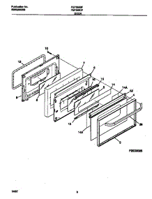 05 - Door parts for Frigidaire Range FEF355CFTA from AppliancePartsPros.com