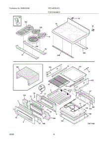 07 - Top / Drawer parts for Frigidaire Range FEFLMC55HCA from AppliancePartsPros.com