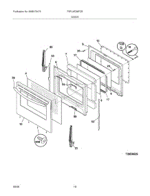 09 - Door parts for Frigidaire Range FEFLMC55FCB from AppliancePartsPros.com