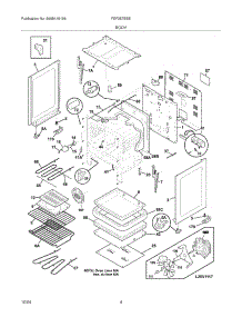 05 - Body parts for Frigidaire Range FEF357BBE from AppliancePartsPros.com