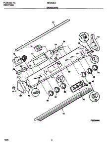 02 - Backguard parts for Frigidaire Range FES353CCWB from AppliancePartsPros.com