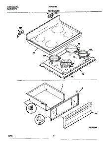 04 - Top / Drawer parts for Frigidaire Range FEF357BEWC from AppliancePartsPros.com