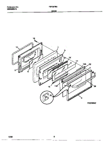 05 - Door parts for Frigidaire Range FEF357BEWC from AppliancePartsPros.com