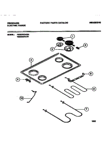 03 - Top parts for Frigidaire Range FES354BABC from AppliancePartsPros.com