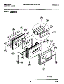 04 - Door parts for Frigidaire Range FES354BABC from AppliancePartsPros.com