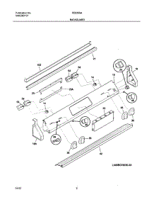 03 - Backguard parts for Frigidaire Range FES355ASB from AppliancePartsPros.com