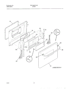 09 - Door parts for Frigidaire Range FES300WCWJ from AppliancePartsPros.com