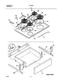 07 - Top / Drawer parts for Frigidaire Range FES355ABC from AppliancePartsPros.com