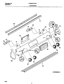 02 - Backguard parts for Frigidaire Range FES355CCSI from AppliancePartsPros.com