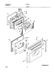 09 - Door parts for Frigidaire Range FES355ABC from AppliancePartsPros.com