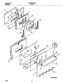 05 - Door parts for Frigidaire Range FES355CCSI from AppliancePartsPros.com