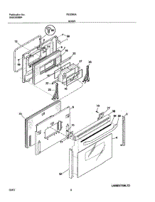 09 - Door parts for Frigidaire Range FES355ABF from AppliancePartsPros.com