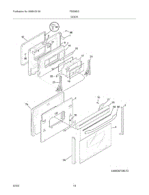 09 - Door parts for Frigidaire Range FES355DBB from AppliancePartsPros.com