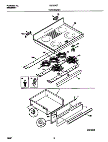 04 - Top / Drawer parts for Frigidaire Range FEF377CFTB from AppliancePartsPros.com