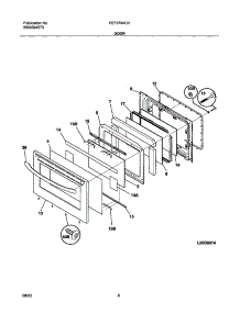 09 - Door parts for Frigidaire Range FEF379ACH from AppliancePartsPros.com