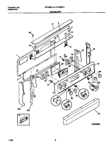 02 - Backguard parts for Frigidaire Range FEF388CCSD from AppliancePartsPros.com