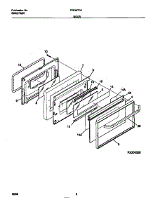 05 - Door parts for Frigidaire Range FEF387CCSE from AppliancePartsPros.com